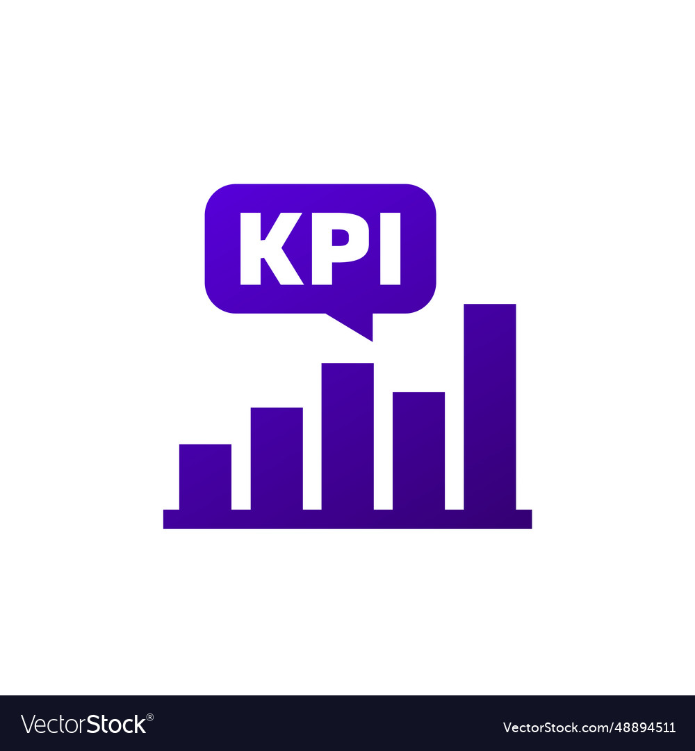 Kpi icon with a graph