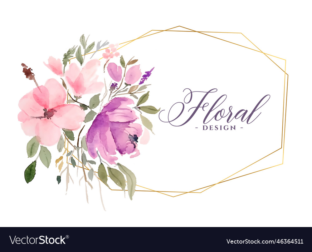 Lovely watercolor flower floral background