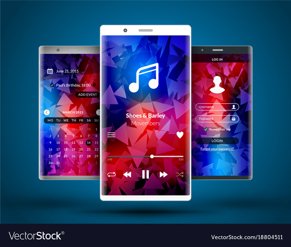 Mobile interface wallpaper design abstract Vector Image Mobile interface wallpaper design abstract Vector Image