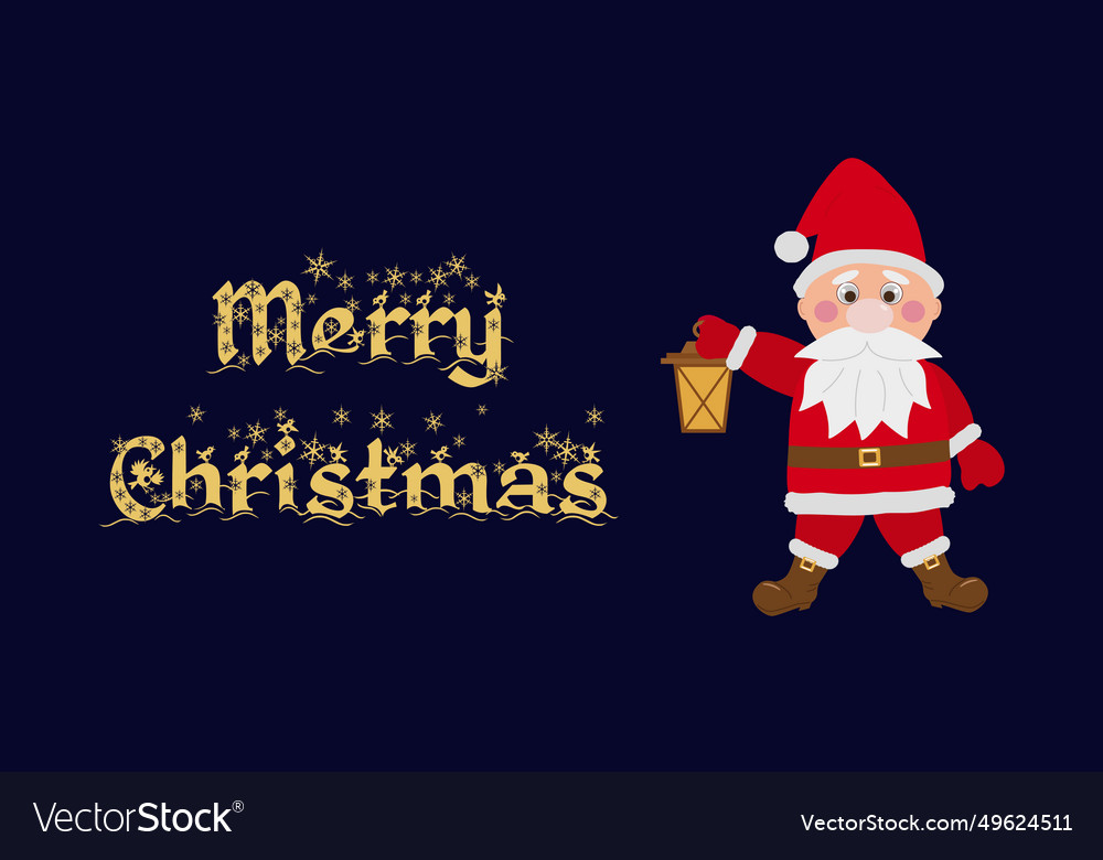 Santa claus template a festive banner flyer Vector Image