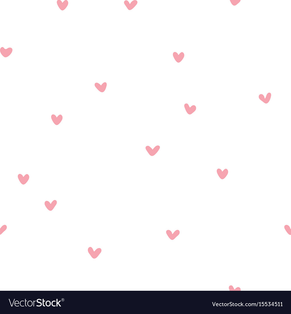 Seamless patterns with pink hearts