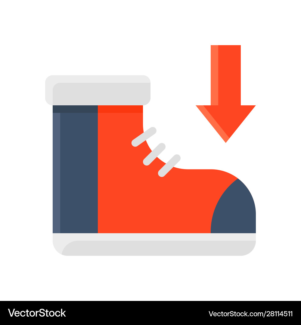 Sneakers black friday related flat icon Royalty Free Vector