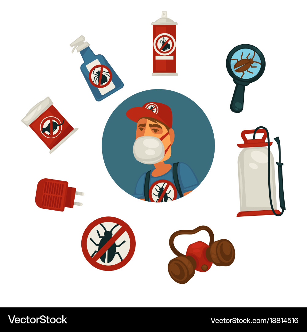 Annoying harmful insects extermination promotional