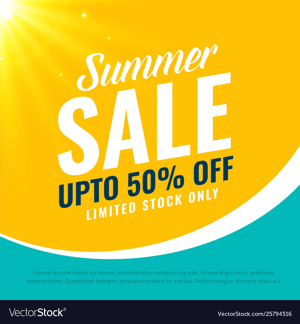 Awesome summer sale bright background