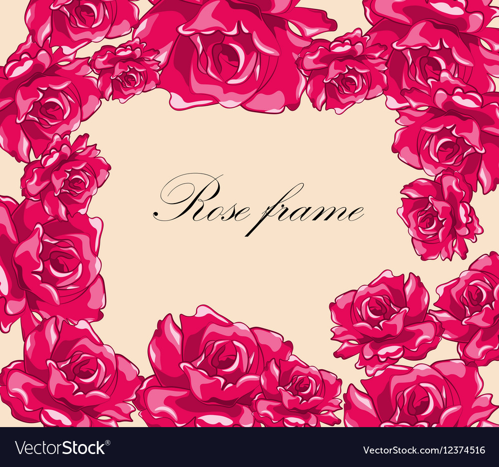 Beautiful photo frame with roses