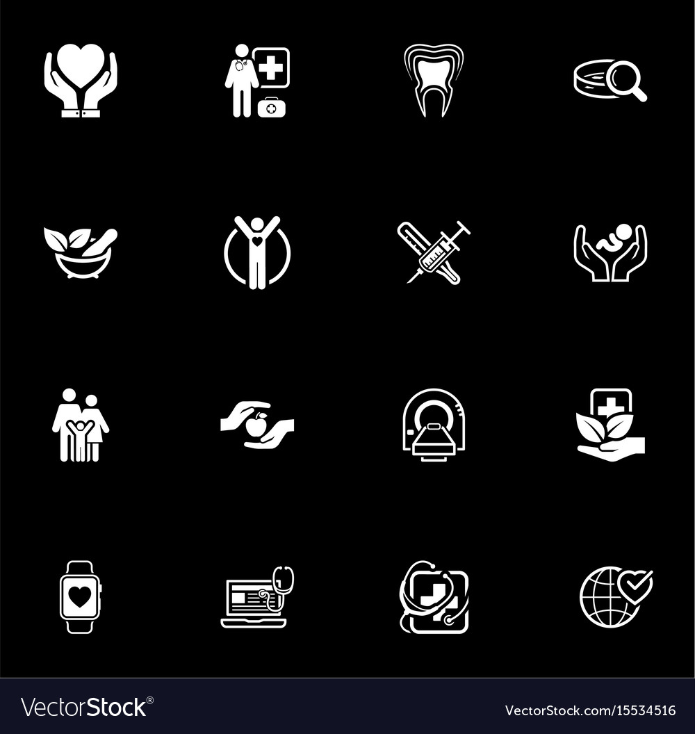 Ärztliche und medizinische Icons setzen flaches Design