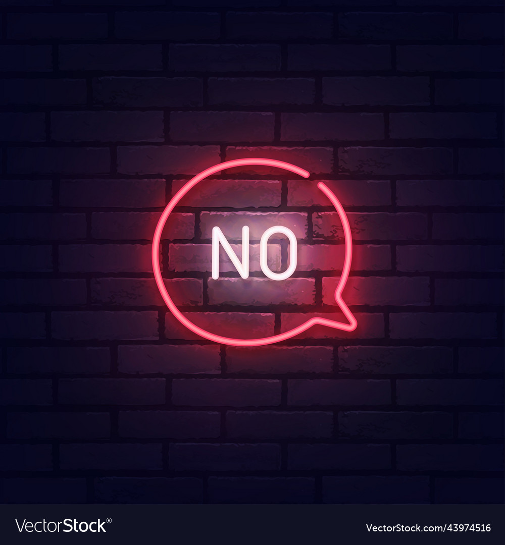 No neon sign bright signboard light banner Vector Image