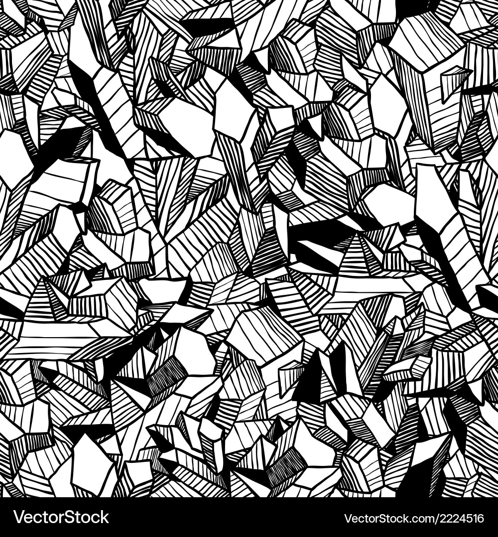 Seamless pattern with crystals Royalty Free Vector Image