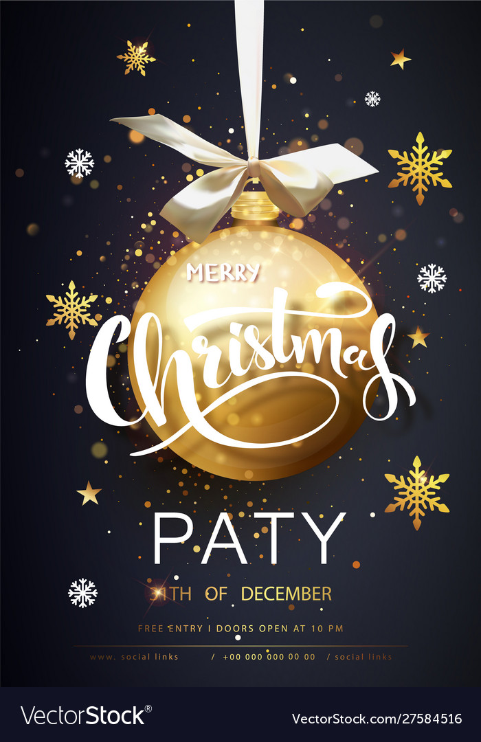Stock christmas party happy new year vector image Stock christmas party happy new year
