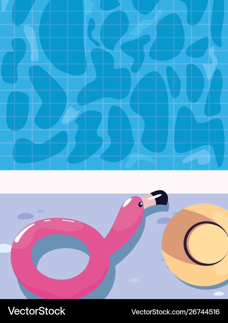 Summer time vacations design flat Royalty Free Vector Image