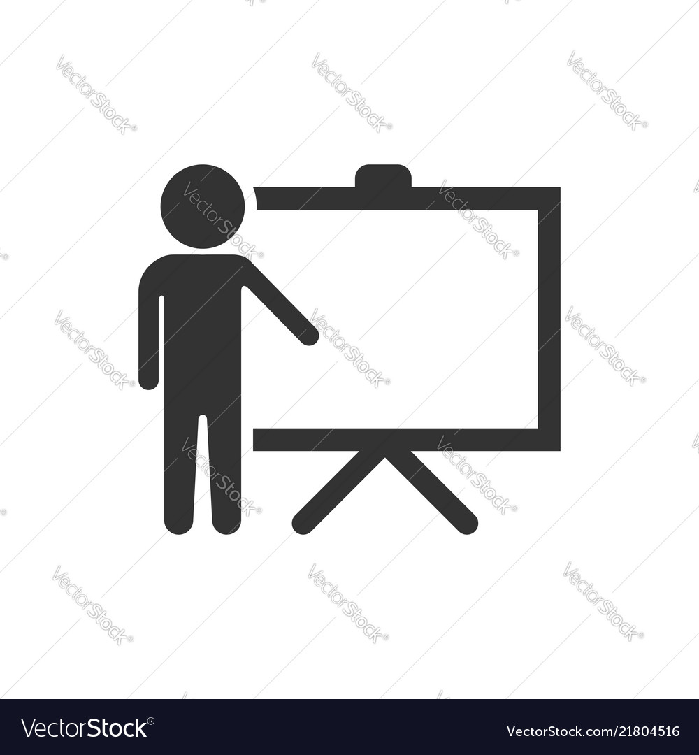 Training education icon in flat style people