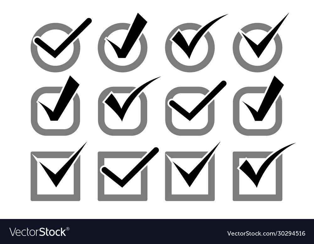 Vote mark web sign Symbol