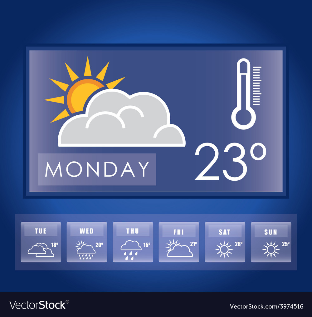 Weather concept Royalty Free Vector Image - VectorStock