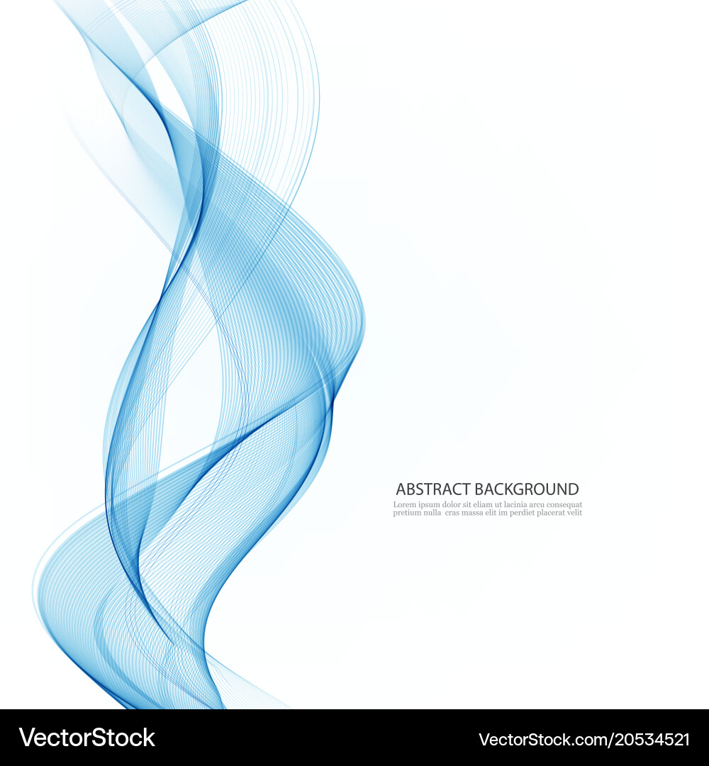 Abstract background blue waved lines Royalty Free Vector
