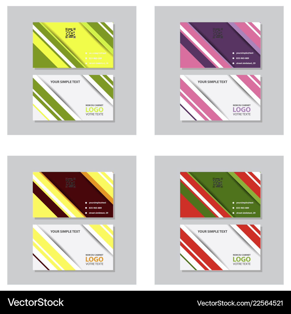 Abstract creative business cards Royalty Free Vector Image