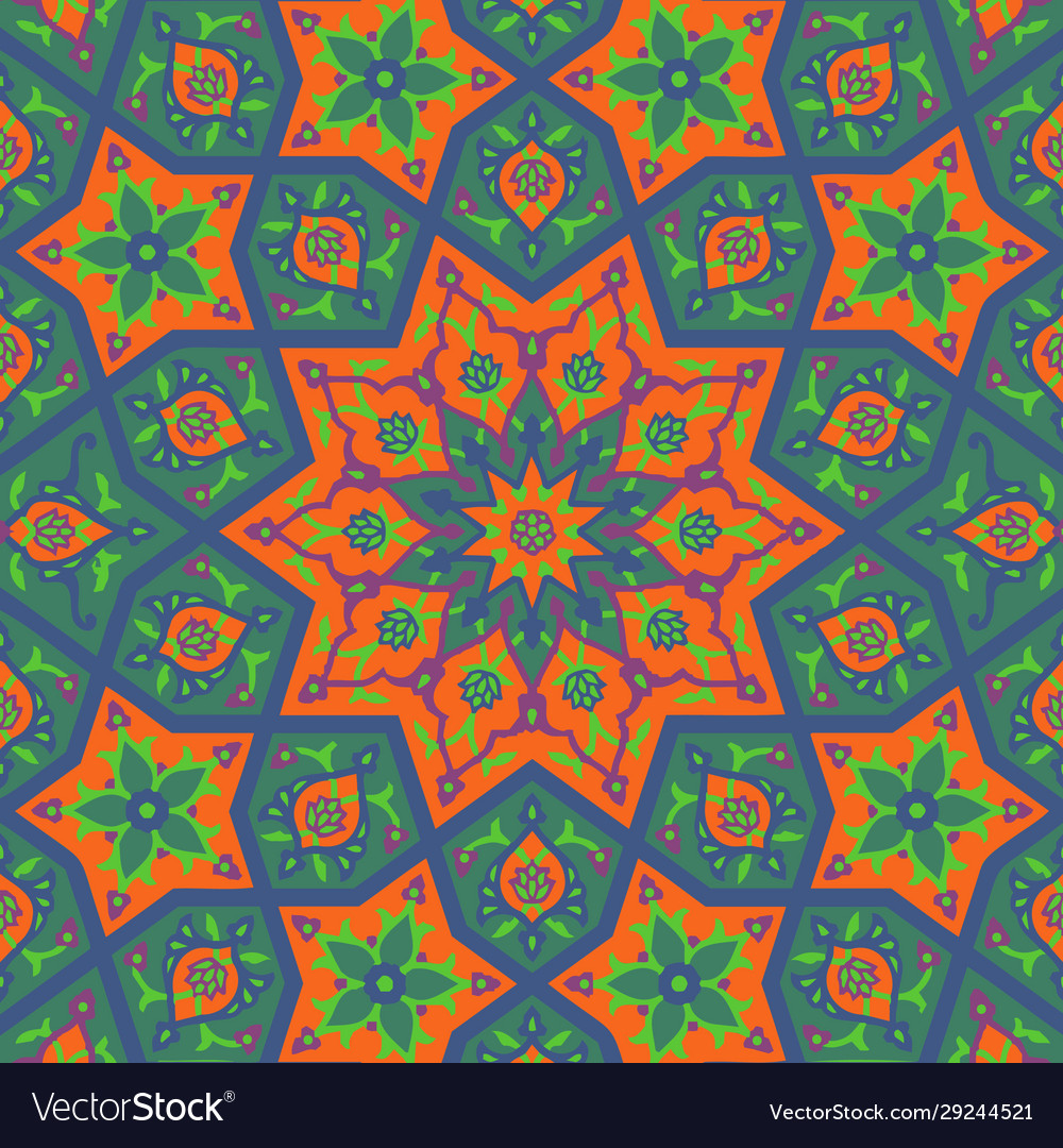 Arabic colorful mandala decoration design