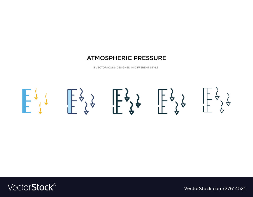 Atmosphärische Druck-Ikone in verschiedenen Stil zwei