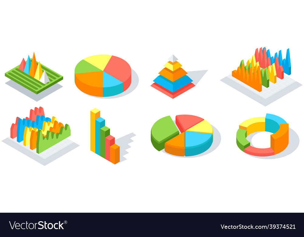 Collection of diagrams charts digital marketing