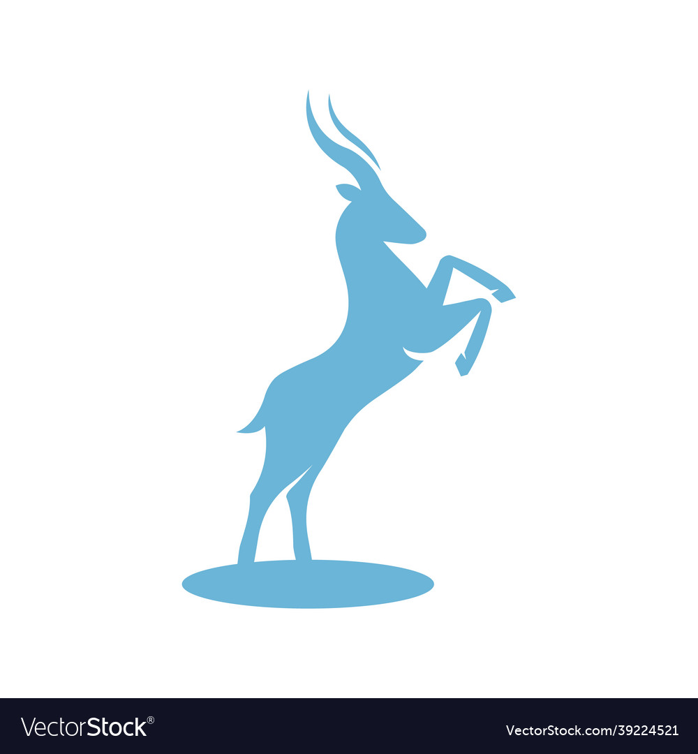 Creative brand sign of deer antelope logo symbol