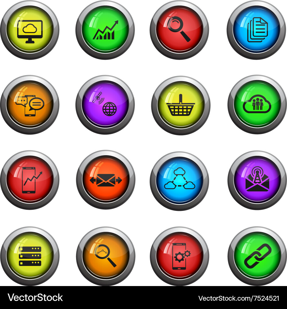 Data analytic simply icons Royalty Free Vector Image