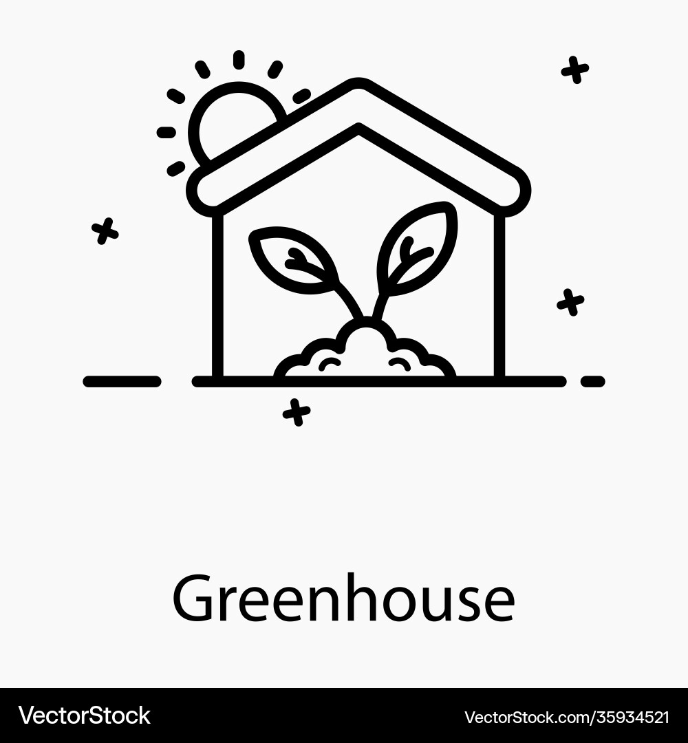 Greenhouse Royalty Free Vector Image - VectorStock
