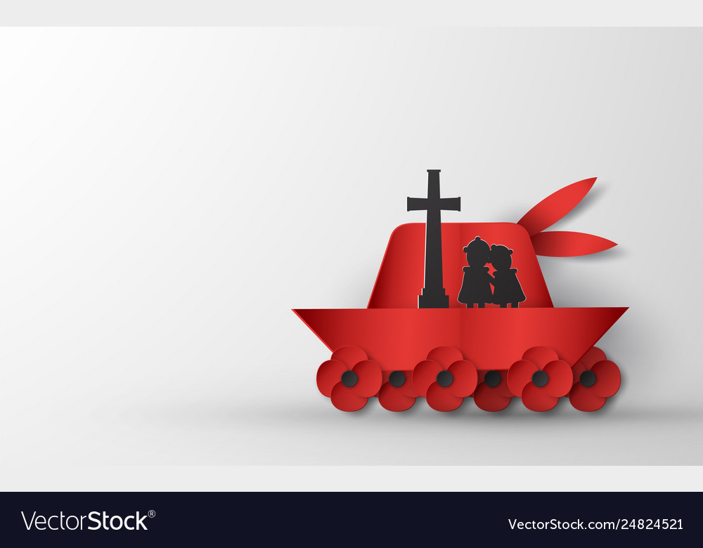 Happy anzac day on 25 april for who served Vector Image