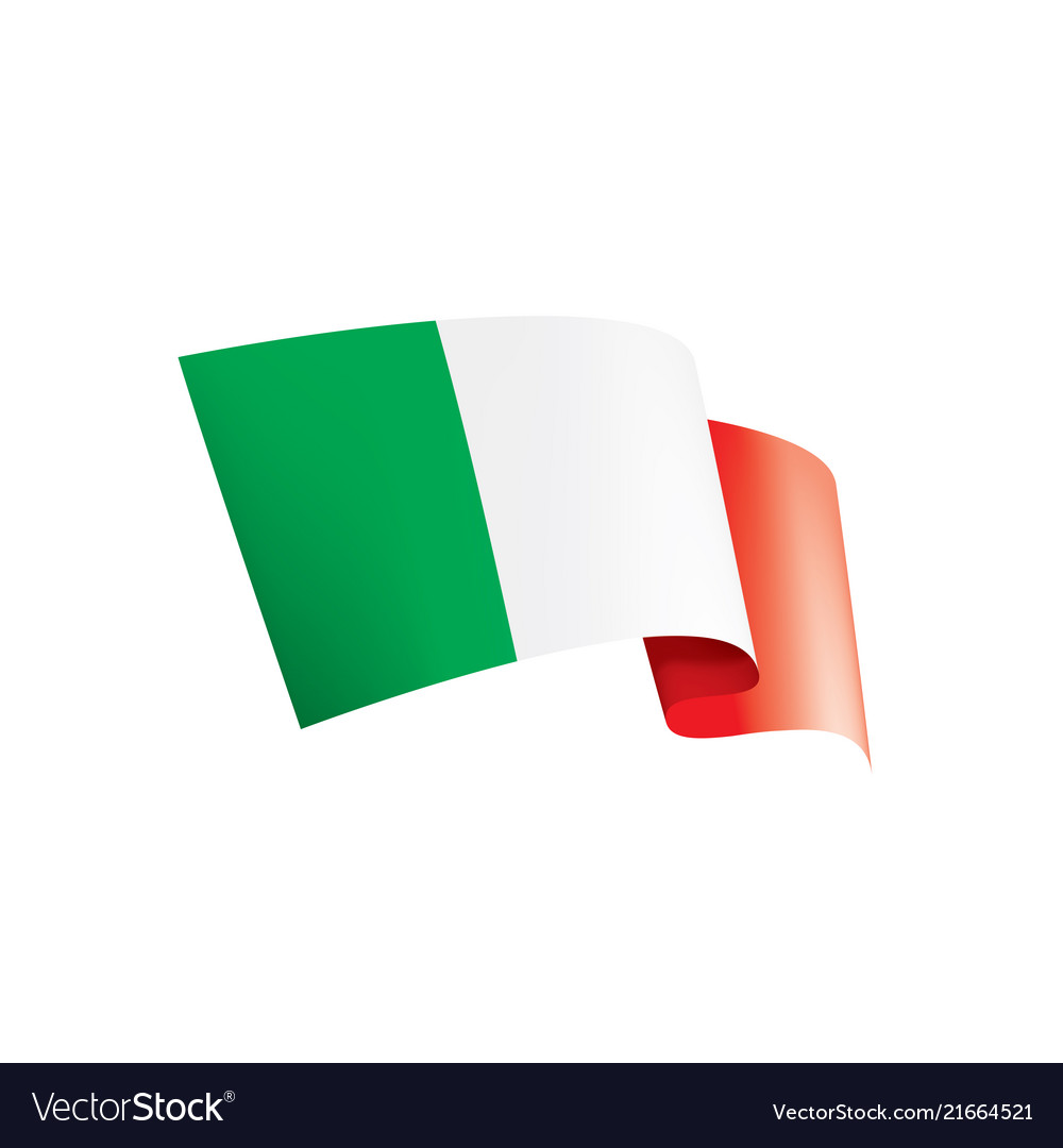 Italy flag on a white Royalty Free Vector Image