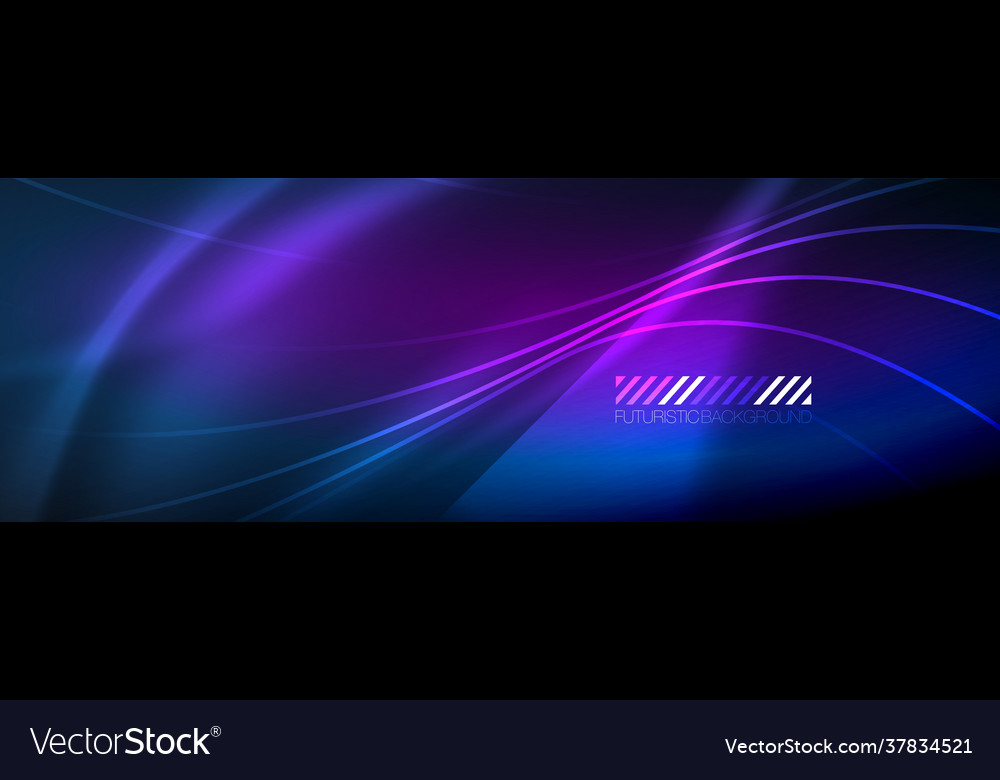 Neon dynamic beams abstract wallpaper Royalty Free Vector