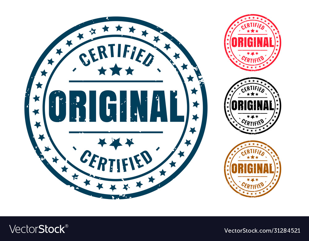 Original Rubber Stamp Original Stamp Seal Stock Vector (Royalty Free)  1428004355