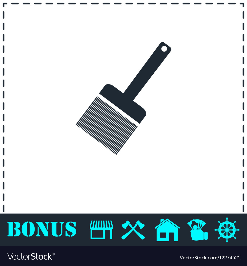 Putty knife icon flat