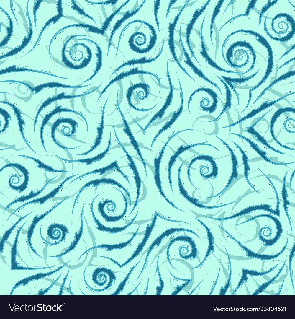 Stock seamless pattern blue flowing