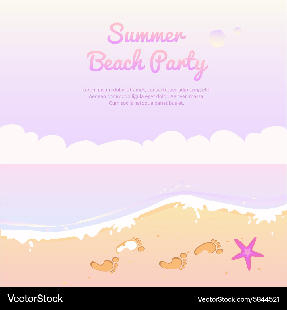 Summer beach party Royalty Free Vector Image - VectorStock