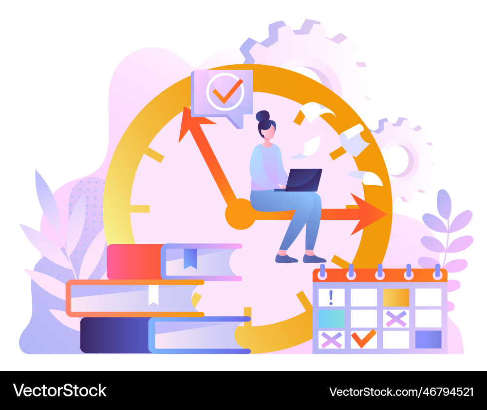 Time management concept Royalty Free Vector Image