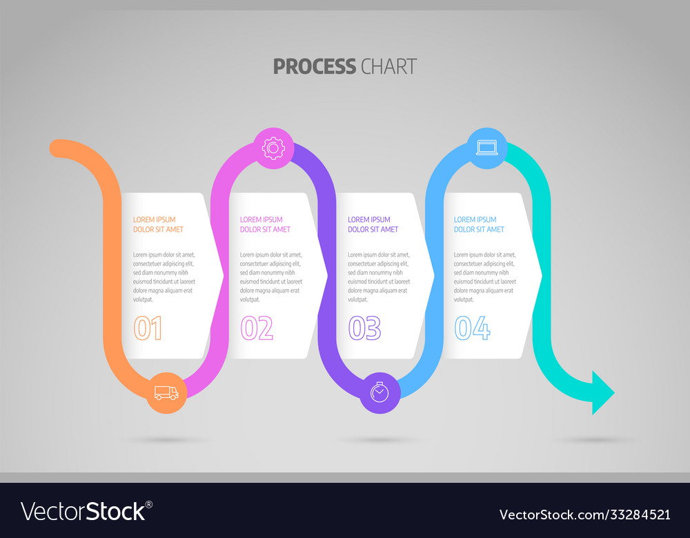 Timeline infographic design or process chart Vector Image