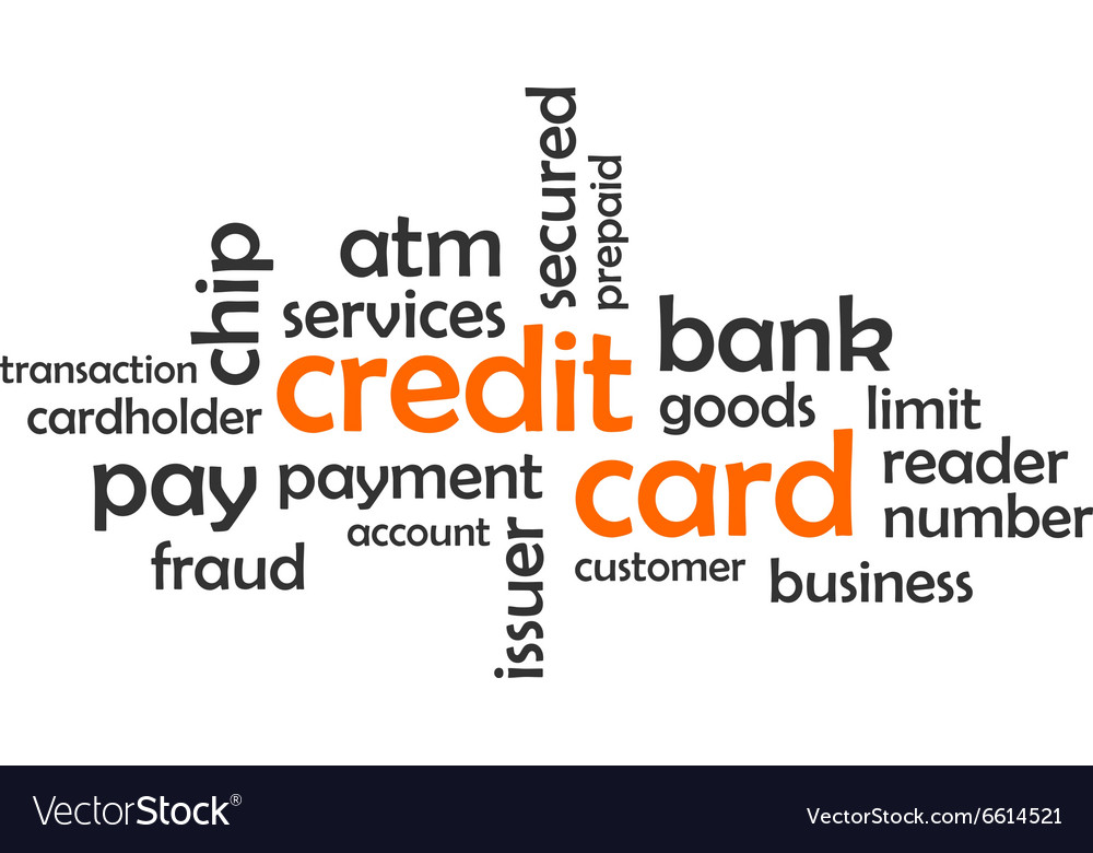 Word cloud credit card Royalty Free Vector Image