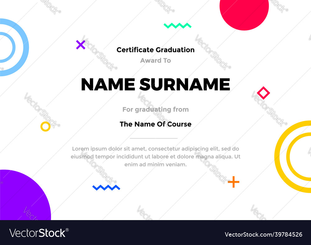 Abstraktes geometrisches Zertifikat Vorlage Design