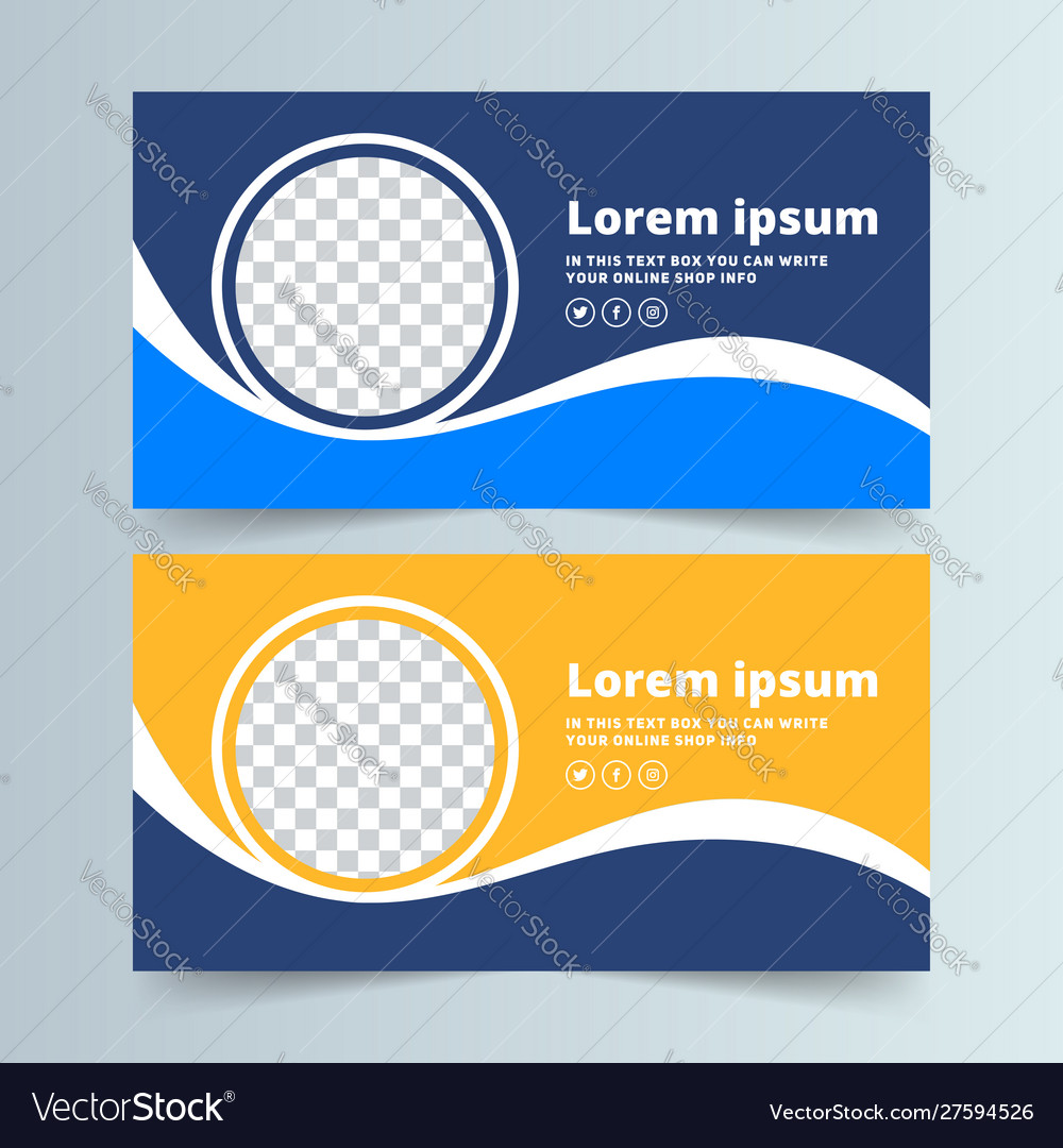 Abstract Web Banner Design Facebook Cover Abstra Vector Image
