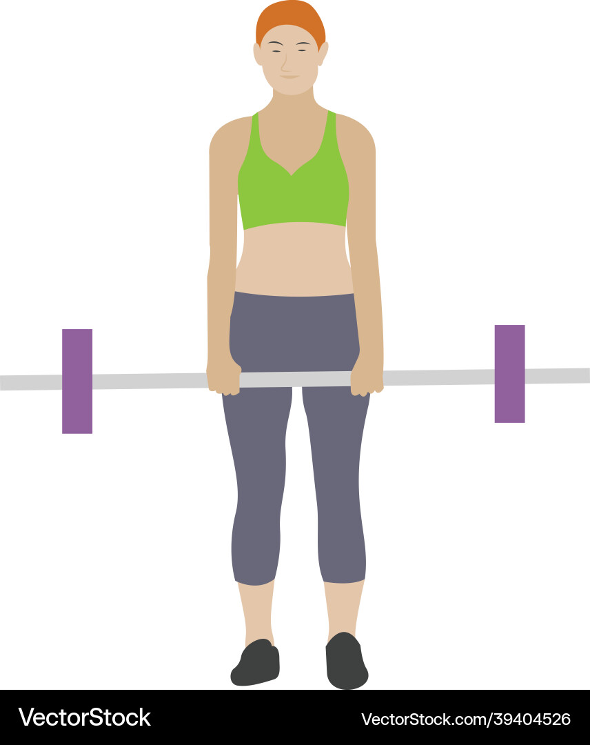 Barbells exercise Royalty Free Vector Image - VectorStock