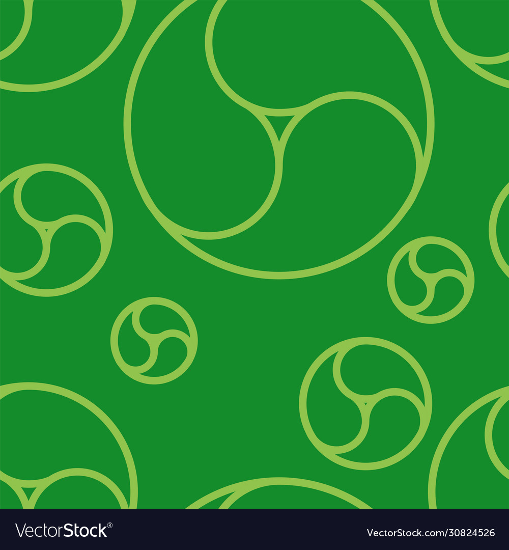 Green commashaped seamless japanese pattern