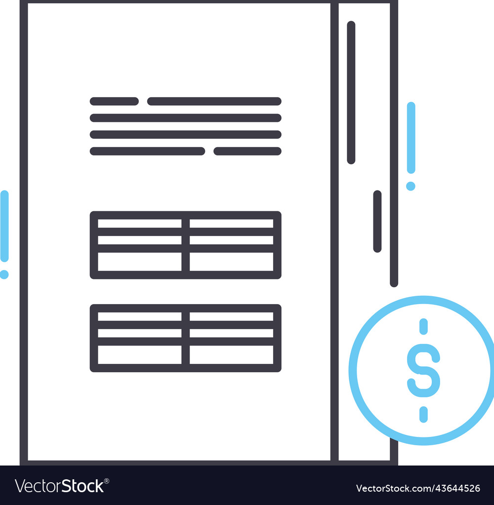 Invoice Service Line Symbol Umriss Symbol