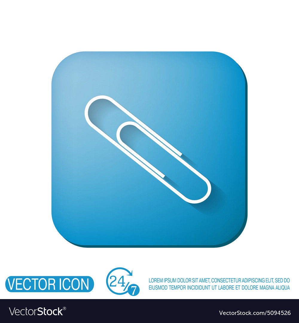 Paper clip icon a symbol of office Royalty Free Vector Image