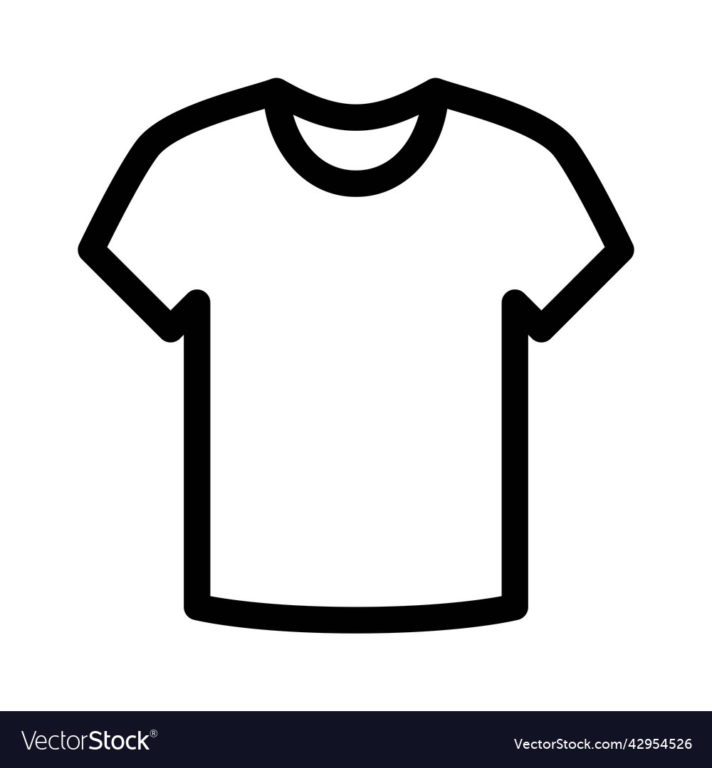 Round neck t-shirt icon on white background