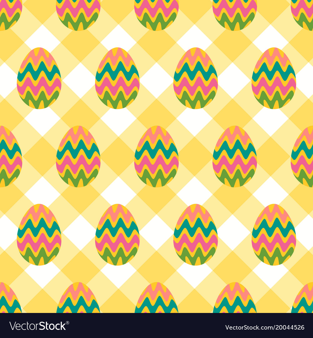 Seamless pattern of easter eggs with colorful