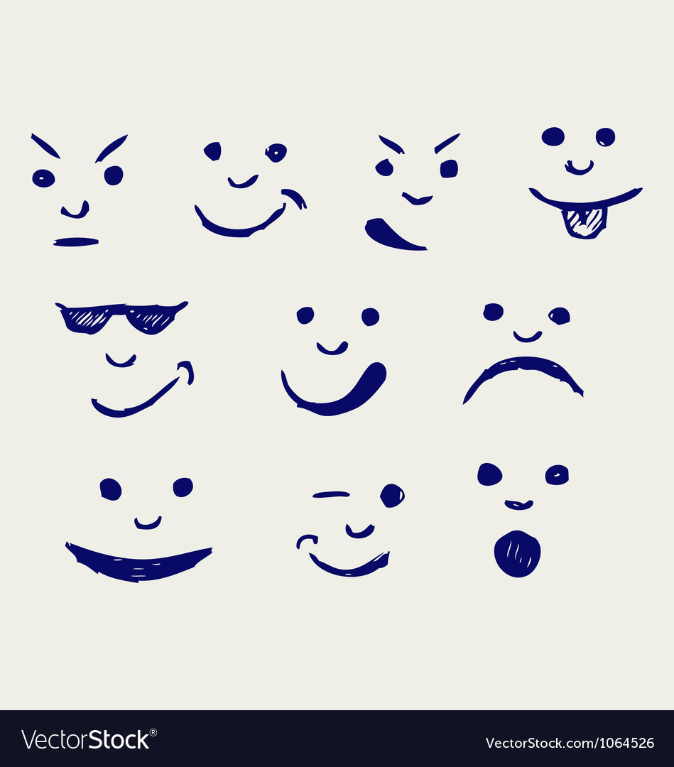 Set of smileys