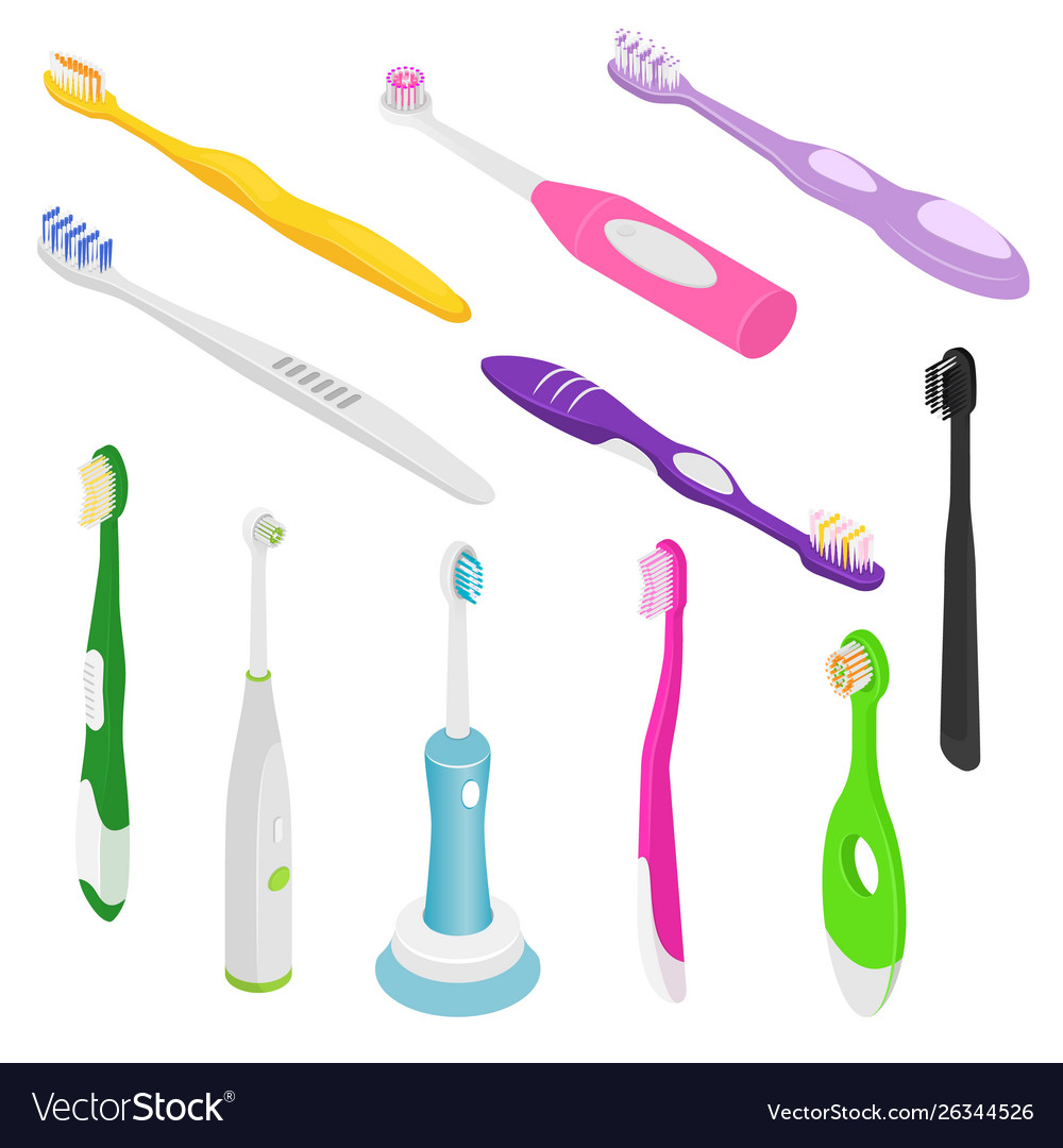 Toothbrushe dental hygiene tooth brush Royalty Free Vector