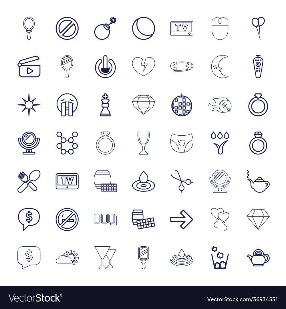 49 shiny icons Royalty Free Vector Image - VectorStock