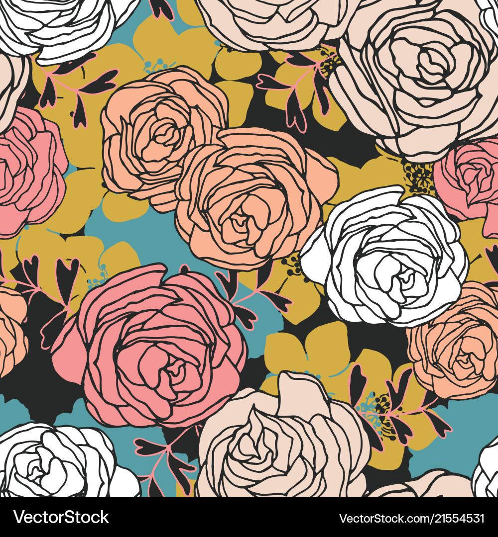 Design For Theme Roses Background with roses Royalty Free Vector Image