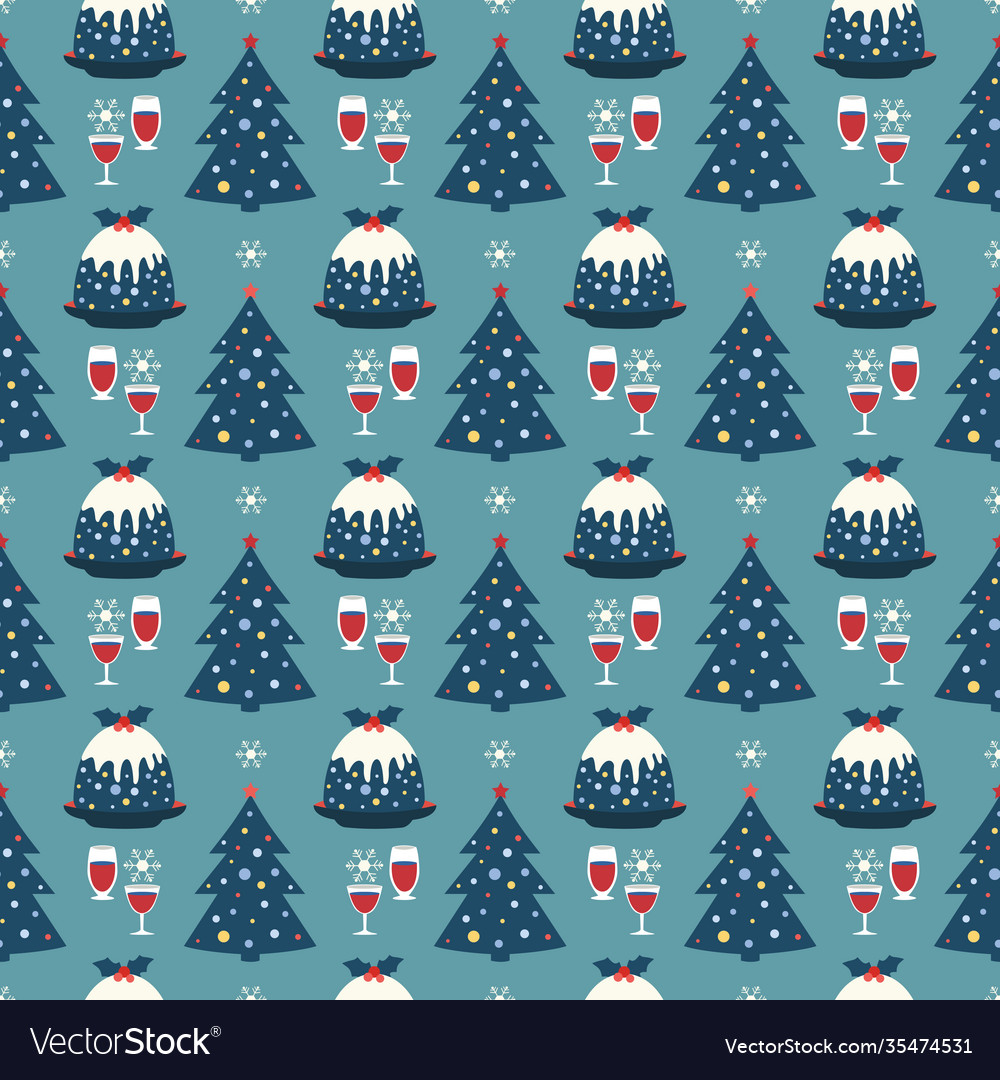 Christmas fancy party celebration seamless pattern