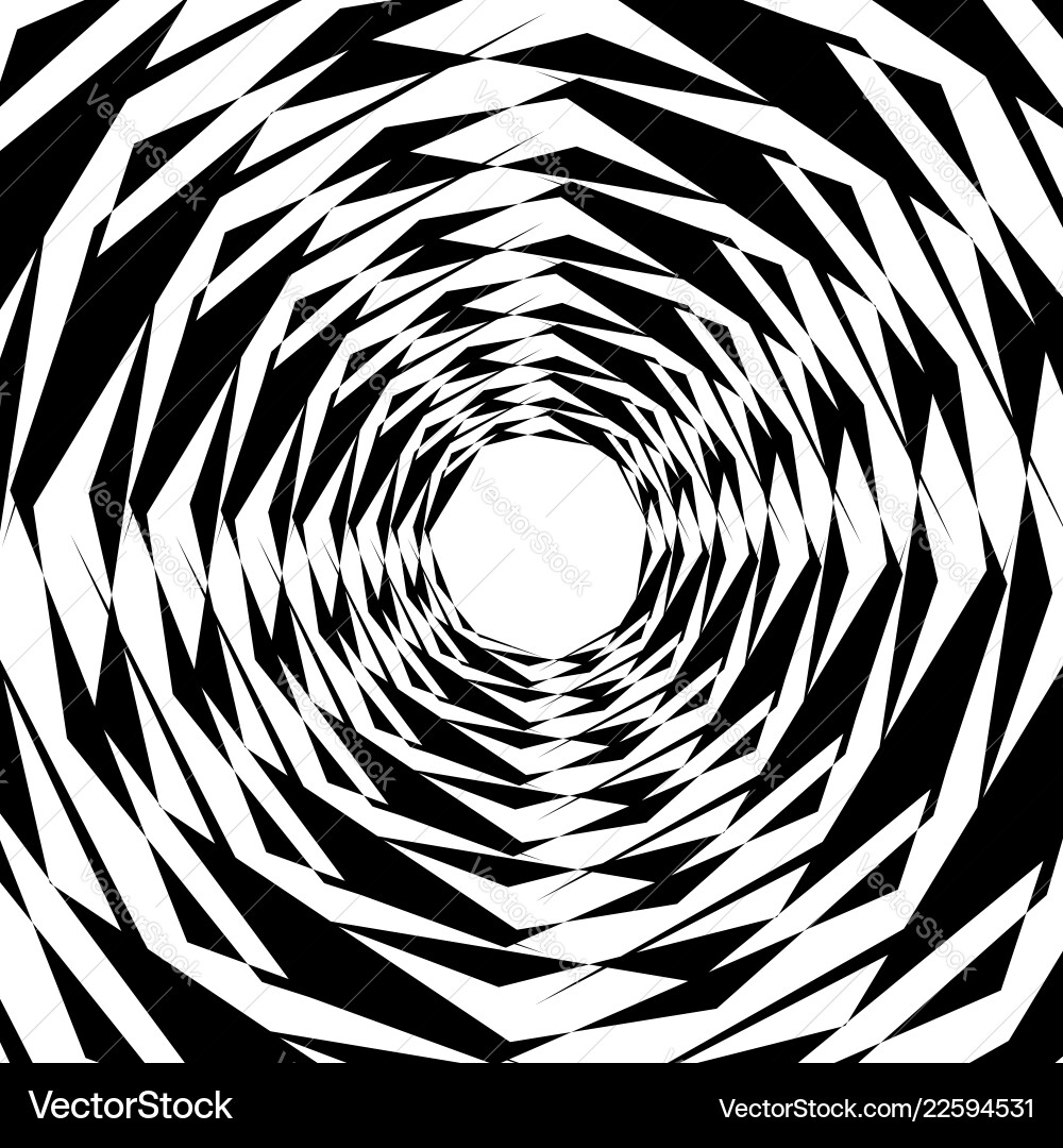 Concentric geometric hexagons octagons abstract Vector Image