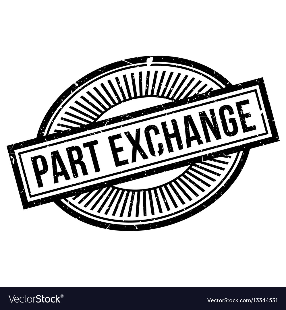 Part exchange rubber stamp Royalty Free Vector Image